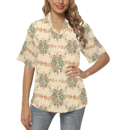 Leo Pattern Print Design 02 Women's Hawaiian Shirt