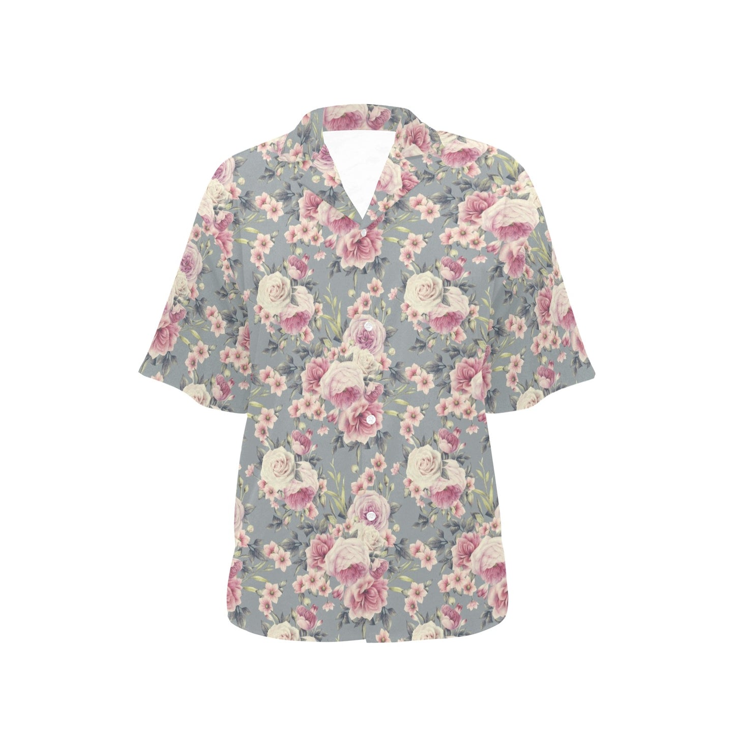 Peony Pattern Print Design PE05 Women's Hawaiian Shirt