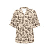 Camping Pattern Print Design 01 Women's Hawaiian Shirt