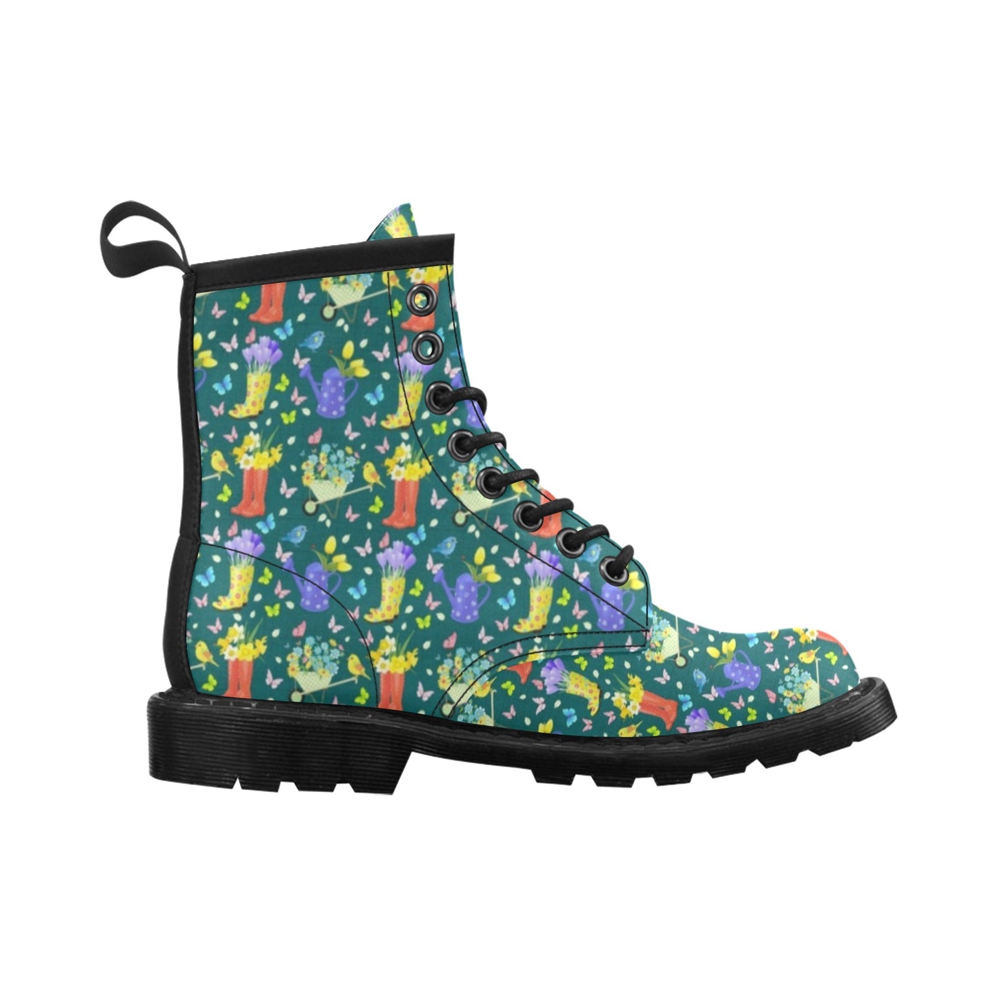 Gardening Pattern Print Design G08 Women's Boots