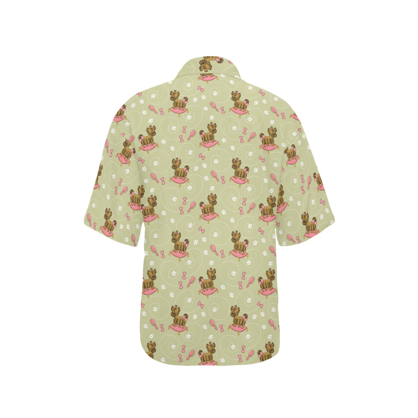Yorkshire Cute Terriers Print Design LKS301 Women's Hawaiian Shirt