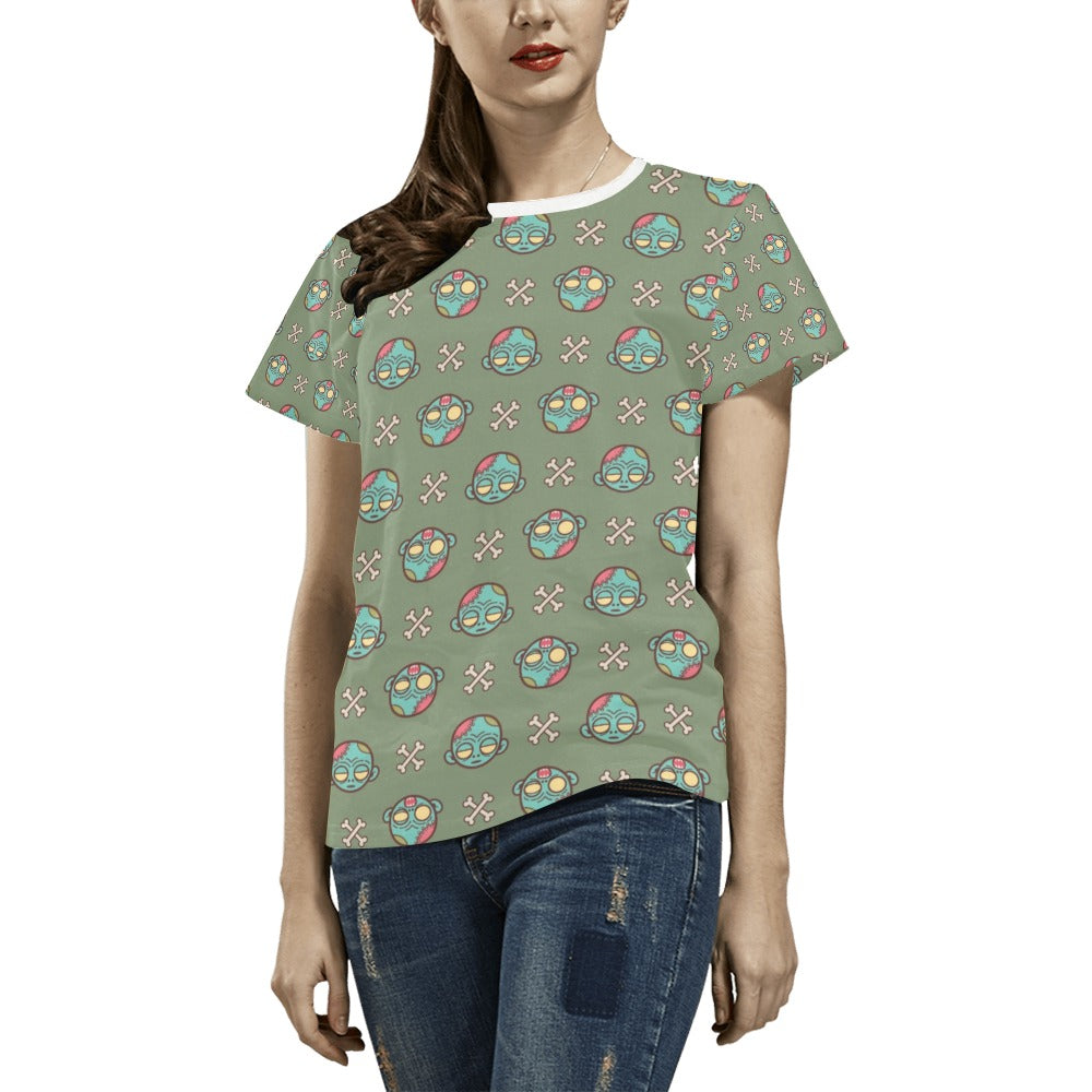 Zombie Print Design LKS301 Women's  T-shirt