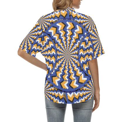 Optical illusion Pattern Print Design A01 Women's Hawaiian Shirt