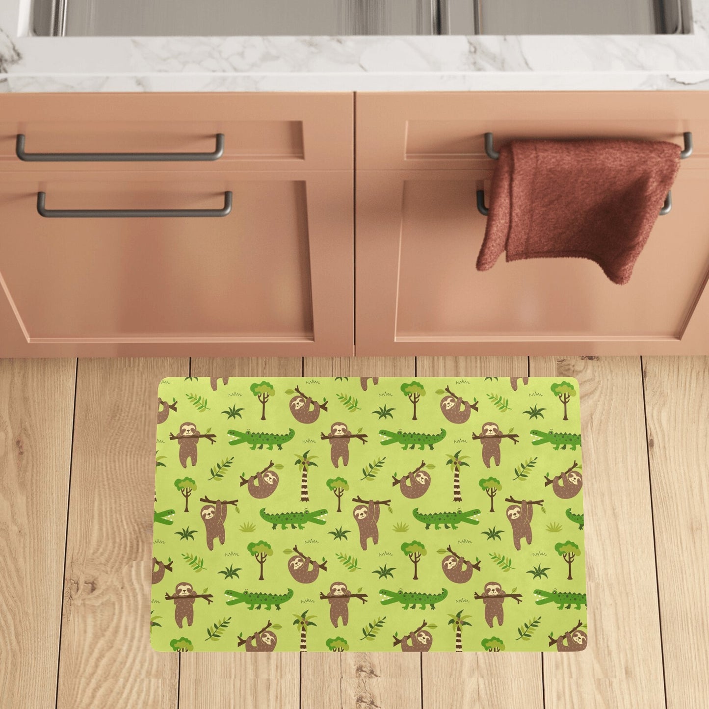 Alligator Pattern Print Design 04 Kitchen Mat