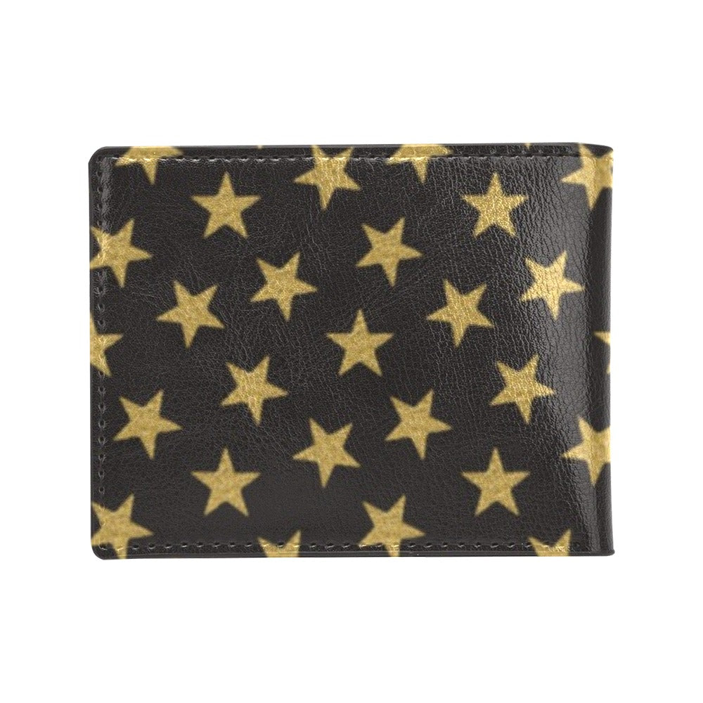 Star Gold Print Design LKS302 Men's ID Card Wallet