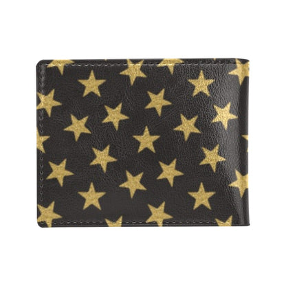Star Gold Print Design LKS302 Men's ID Card Wallet