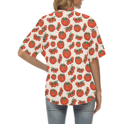 Tomato Print Design LKS302 Women's Hawaiian Shirt