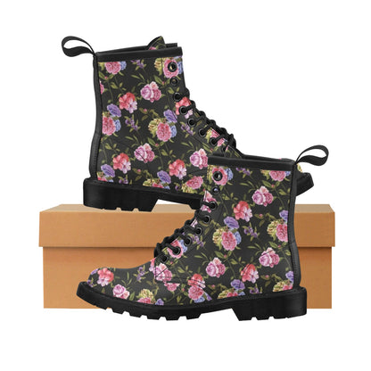 Carnations Pattern Print Design CN05 Women's Boots