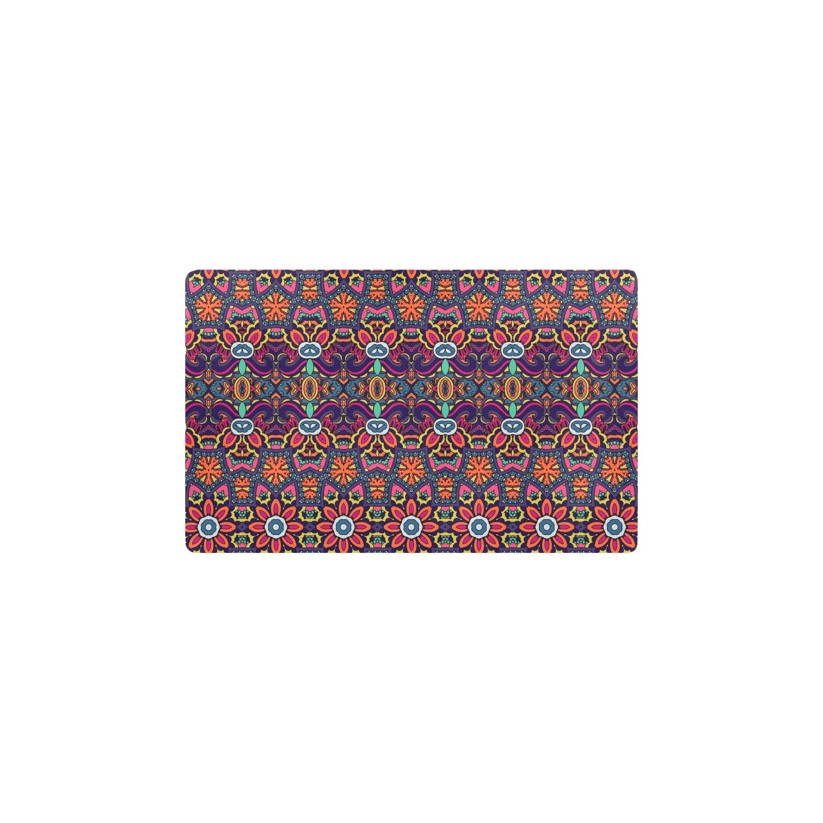 Ethnic Flower Style Print Pattern Kitchen Mat