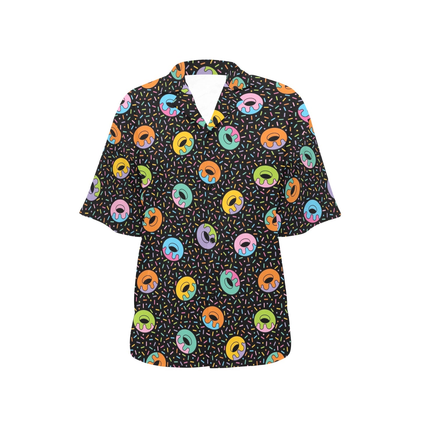 Donut Pattern Print Design DN012 Women's Hawaiian Shirt