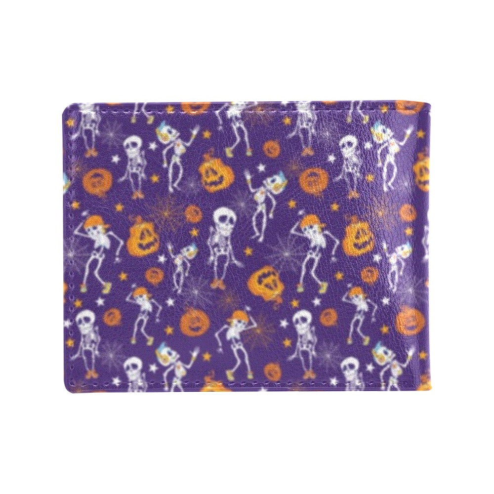 Skeleton Halloween Dance Print Design LKS304 Men's ID Card Wallet