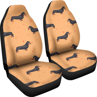 Dachshund Draw Print Pattern Universal Fit Car Seat Covers