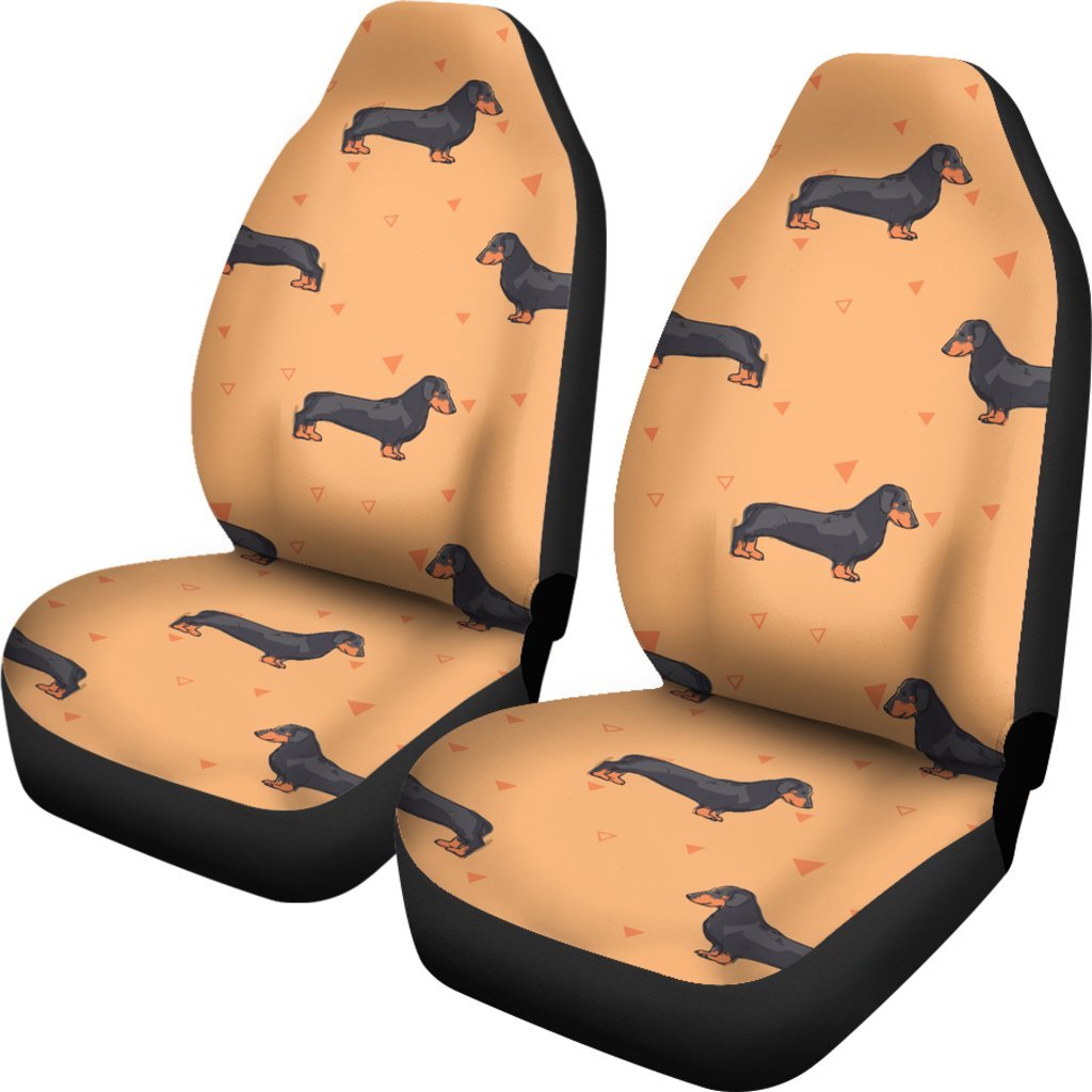 Dachshund Draw Print Pattern Universal Fit Car Seat Covers