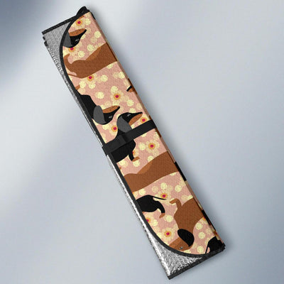 Dachshund Pattern Print Design 011 Car Sun Shade-JORJUNE.COM