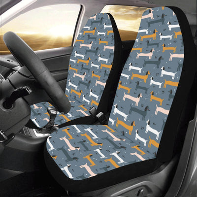 Dachshund Pattern Print Design 012 Car Seat Covers (Set of 2)-JORJUNE.COM