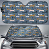 Dachshund Pattern Print Design 012 Car Sun Shade-JORJUNE.COM