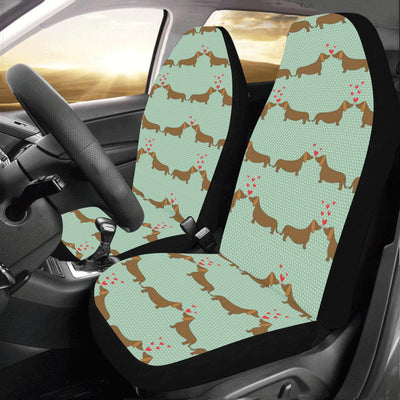 Dachshund Pattern Print Design 02 Car Seat Covers (Set of 2)-JORJUNE.COM