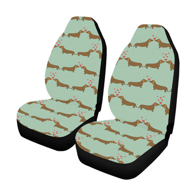 Dachshund Pattern Print Design 02 Car Seat Covers (Set of 2)-JORJUNE.COM