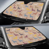 Dachshund Pattern Print Design 03 Car Sun Shade-JORJUNE.COM