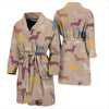 Dachshund Pattern Print Design 03 Men Bathrobe-JORJUNE.COM