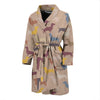 Dachshund Pattern Print Design 03 Men Bathrobe-JORJUNE.COM