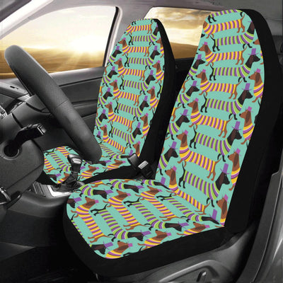 Dachshund Pattern Print Design 05 Car Seat Covers (Set of 2)-JORJUNE.COM