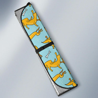 Dachshund Pattern Print Design 08 Car Sun Shade-JORJUNE.COM