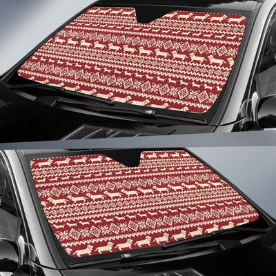 Dachshund Pattern Print Design 09 Car Sun Shade-JORJUNE.COM