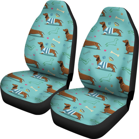 Dachshund Paw Decorative Print Pattern Universal Fit Car Seat Covers