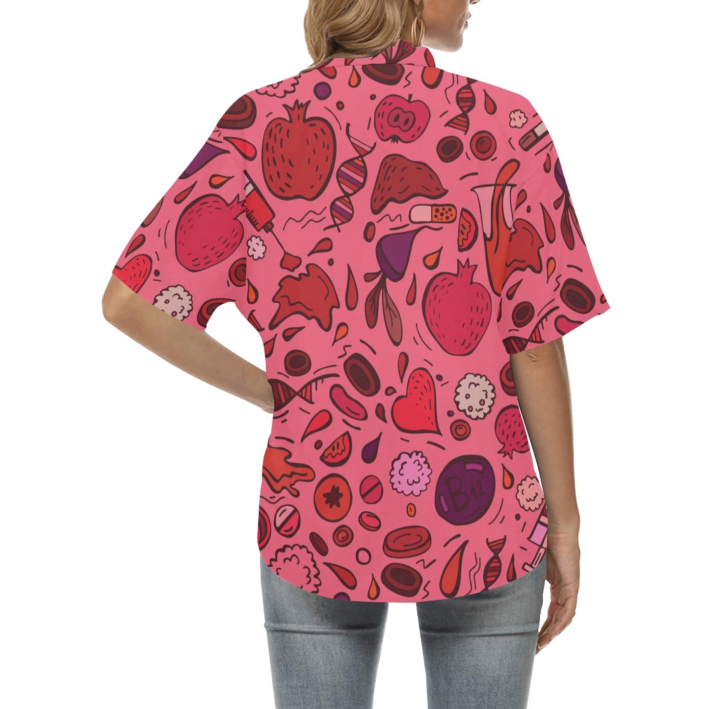 Phlebotomist Pattern Print Design A01 Women's Hawaiian Shirt