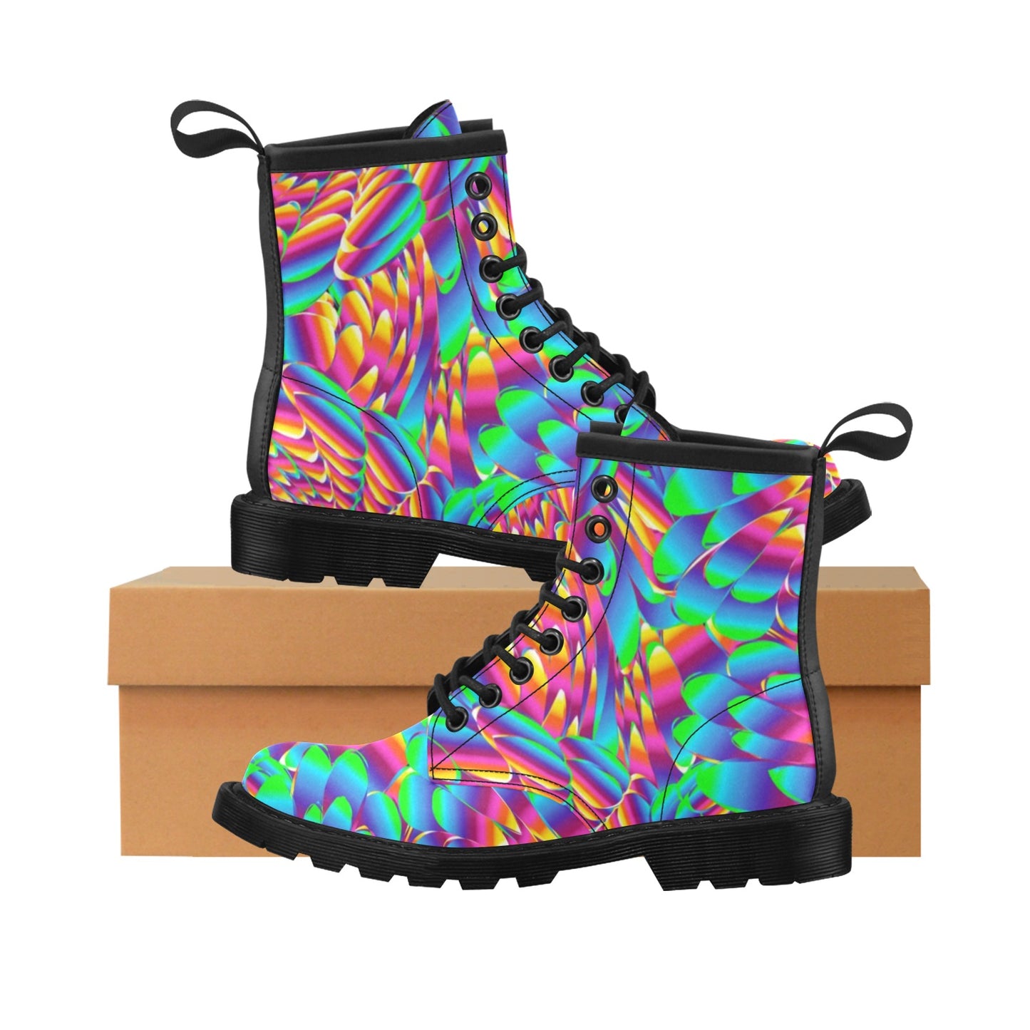 Psychedelic Trippy Pattern Women's Boots