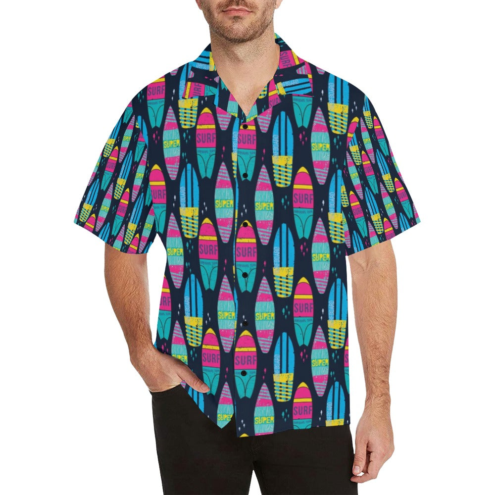 Surfboard Colorful Print Design LKS302 Men's Hawaiian Shirt