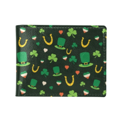 Shamrock Print Design LKS308 Men's ID Card Wallet