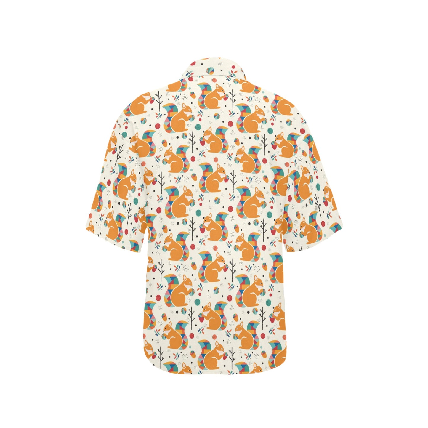 Squirrel Print Design LKS304 Women's Hawaiian Shirt