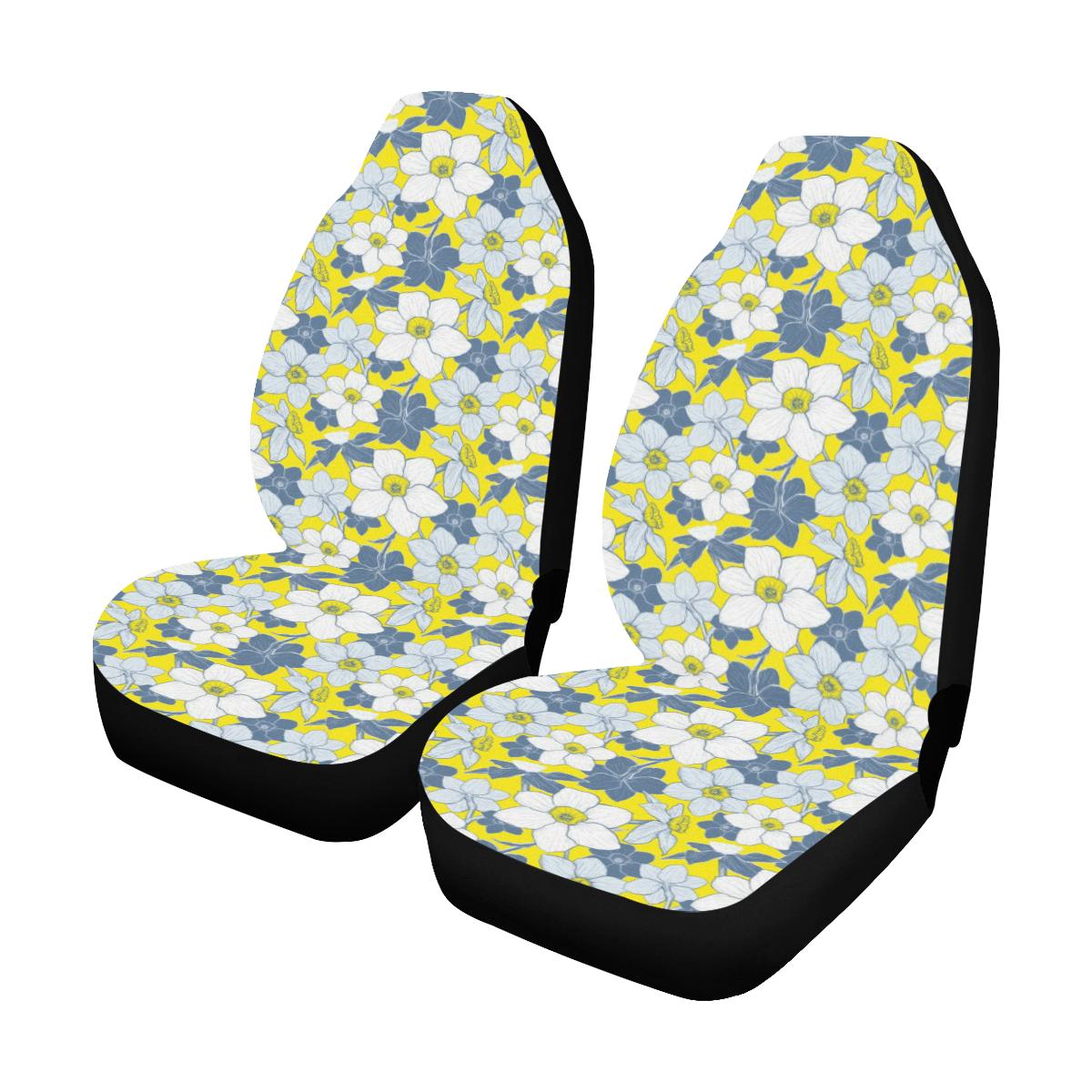 Daffodils Pattern Print Design 01 Car Seat Covers (Set of 2)-JORJUNE.COM