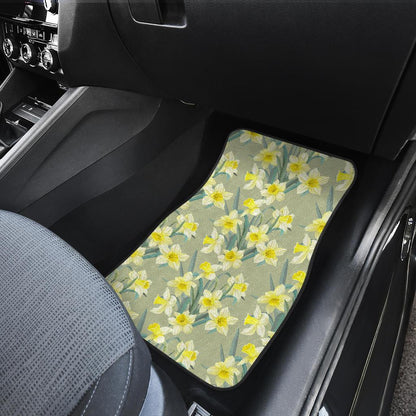 Daffodils Pattern Print Design DF01 Car Floor Mats-JorJune