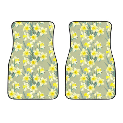 Daffodils Pattern Print Design DF01 Car Floor Mats-JorJune