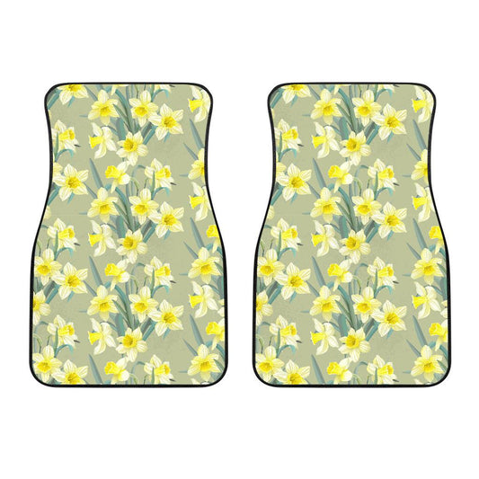 Daffodils Pattern Print Design DF01 Car Floor Mats-JorJune