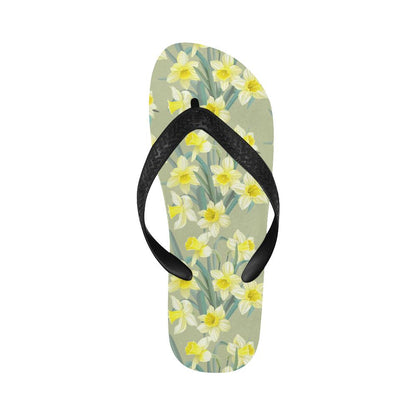 Daffodils Pattern Print Design DF01 Flip Flops-JorJune