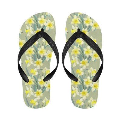 Daffodils Pattern Print Design DF01 Flip Flops-JorJune