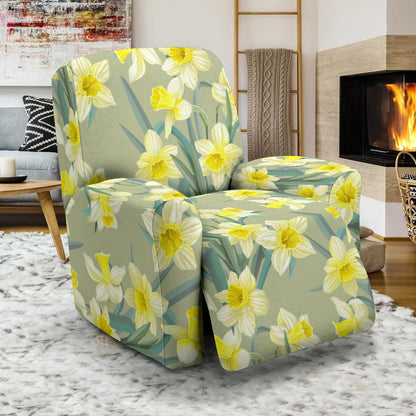 Daffodils Pattern Print Design DF01 Recliner Slipcover-JORJUNE.COM