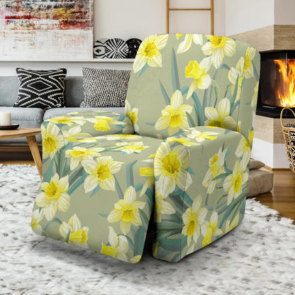 Daffodils Pattern Print Design DF01 Recliner Slipcover-JORJUNE.COM