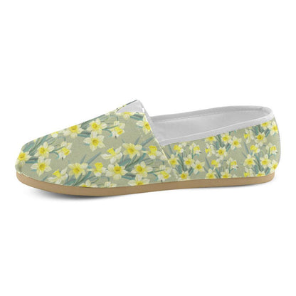 Daffodils Pattern Print Design DF01 Women Casual Shoes-JorJune.com