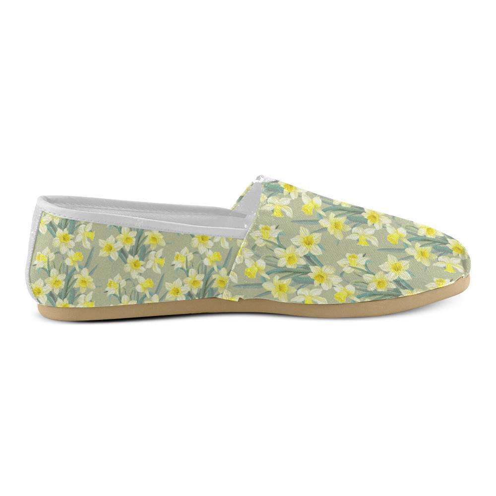 Daffodils Pattern Print Design DF01 Women Casual Shoes-JorJune.com