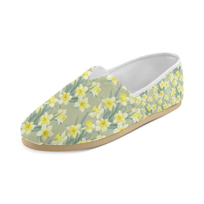 Daffodils Pattern Print Design DF01 Women Casual Shoes-JorJune.com