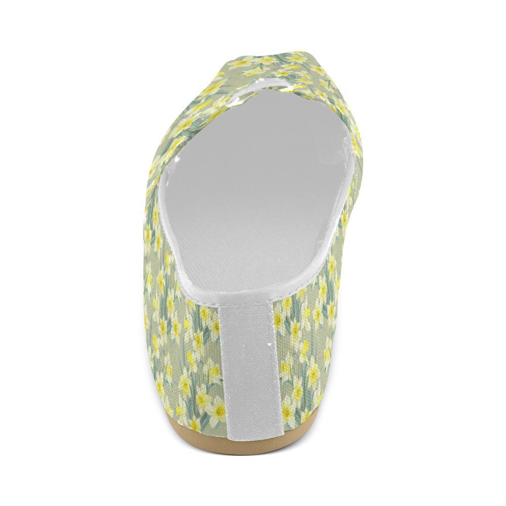 Daffodils Pattern Print Design DF01 Women Casual Shoes-JorJune.com