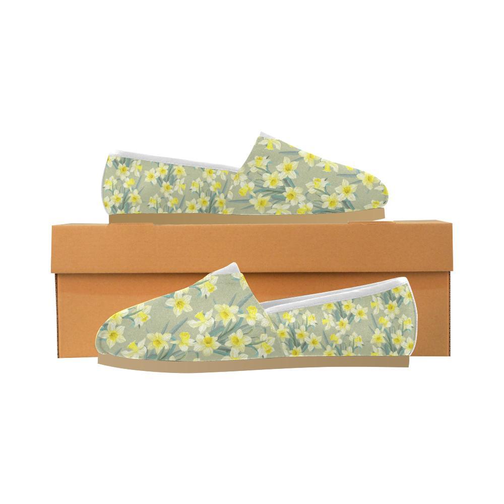 Daffodils Pattern Print Design DF01 Women Casual Shoes-JorJune.com