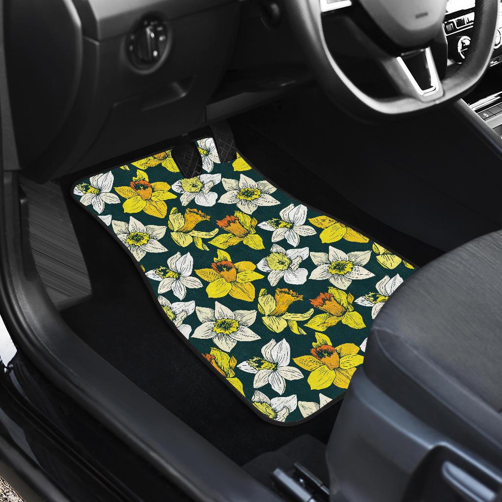 Daffodils Pattern Print Design DF02 Car Floor Mats-JorJune