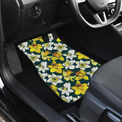 Daffodils Pattern Print Design DF02 Car Floor Mats-JorJune