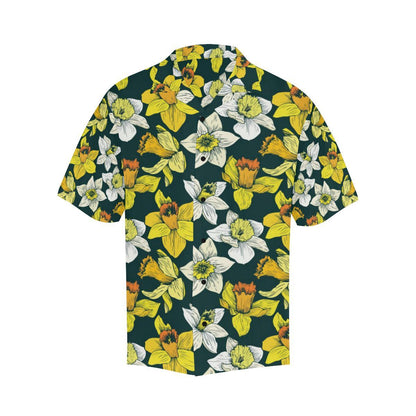 Daffodils Pattern Print Design DF02 Men Hawaiian Shirt-JorJune